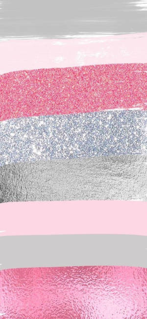 Pink Silver Glitter Stripes — Galaxy S25 Ultra Wallpaper