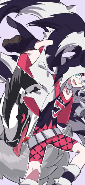 Pokemon Trainer Piers At Obstagoon — Samsung Galaxy S20 Wallpaper