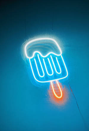 Popsicle Neon Blue iPhone — Astig na GIF Wallpaper