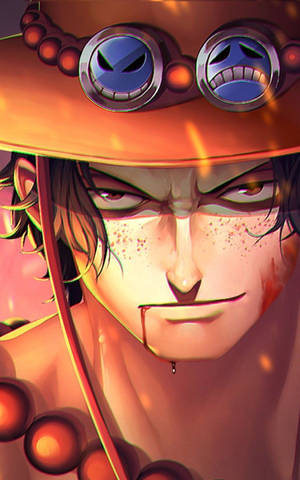 One Piece Bloody Portgas D Ace mobile wallpaper. — Honor Pad 10 Wallpaper