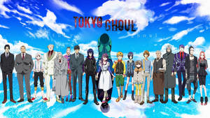 Tokyo Ghoul characters asul na langit poster wallpaper