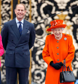 Prince Edward Kasama si Queen Elizabeth II — Honor Magic V6 Wallpaper