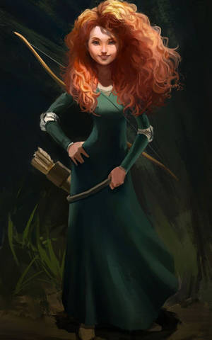 Wallpaper ng fanart phone ng Prinsesa Merida — Honor Pad 10 Wallpaper