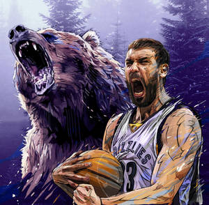 Marc Gasol at Grizz wallpaper — Huawei nova Flip Wallpaper