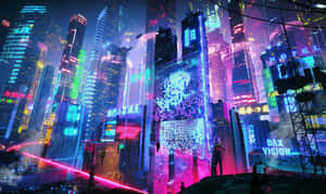 Neon City background