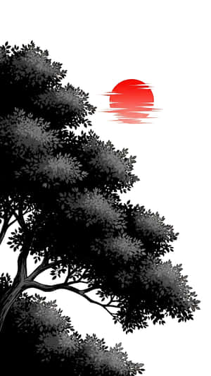 tinta, puno, araw, minimal — 1440x2560 Wallpaper