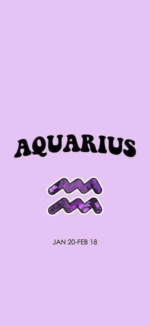 Purple Aquarius Zodiac poster wallpaper — iPhone 13 Mini Wallpaper