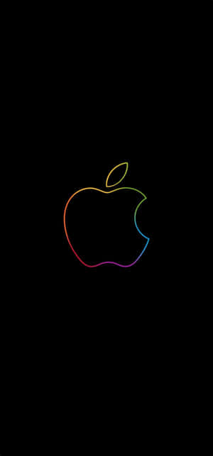 "Radiant Apple Rainbow Logo on Sleek iPhone Background" — iPhone Air Wallpaper
