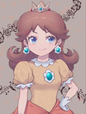 Nagnining na Prinsesa Daisy na Nagniningiti — Kindle Wallpaper