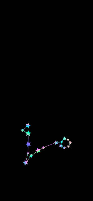 Rainbow Pisces constellation wallpaper