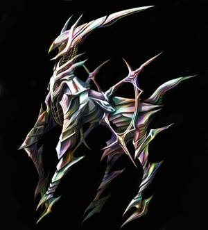 Si Arceus sa rainbow steel na balat na wallpaper — Vivo X Fold Wallpaper