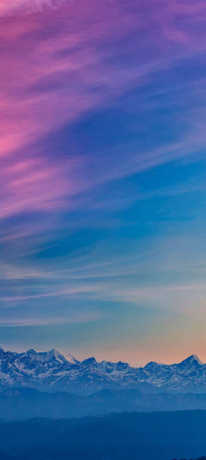 Realme 7 Gorgeous Sky At Mountains — Pixel 9 Wallpaper