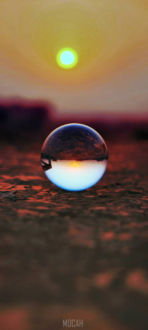 Realme 7 Water Droplet Reflection — Pixel 10 Pro Fold Wallpaper