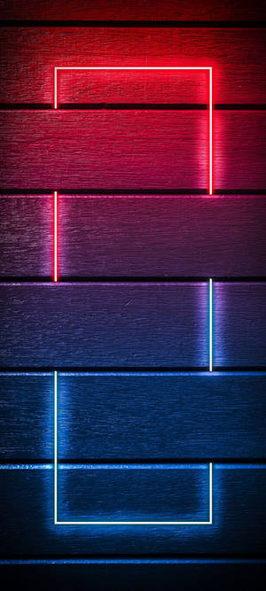Red and blue neon light wall wallpaper — 1080x2400 Wallpaper