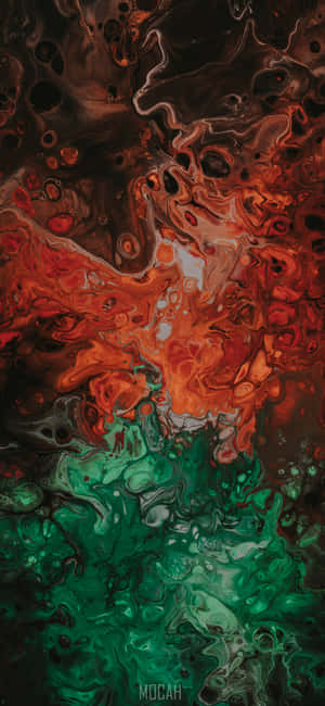 Red And Green Contemporary — iPhone 13 Pro Max Wallpaper