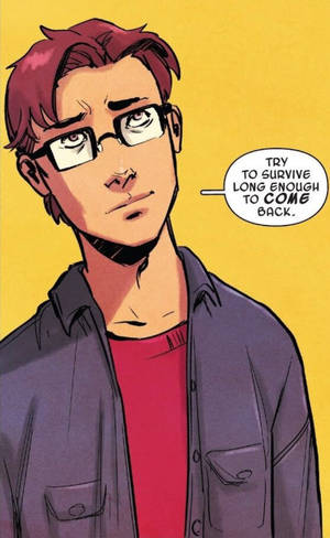 Red-Haired Peter Parker Comic Art wallpaper — Galaxy Tab S10 Ultra Wallpaper