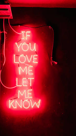 Red Neon Signage Iphone 6