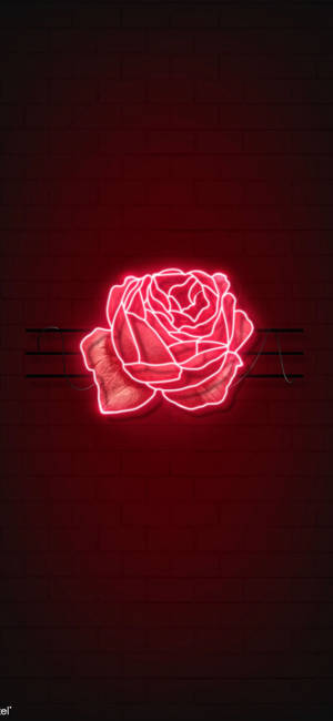 Red rose LED light wallpaper