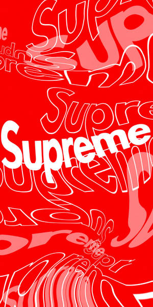 Pulang Supreme na mga Alpabetong Alon-alon — 18:9 Wallpaper