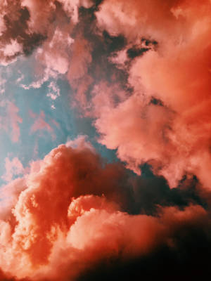 Redmi 4k Orange Clouds — Redmi Wallpaper