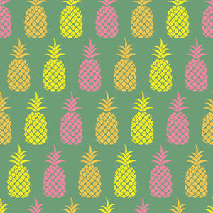 Isang colorful pattern ng pineapples sa HD wallpaper — Pixel Watch 4 Wallpaper