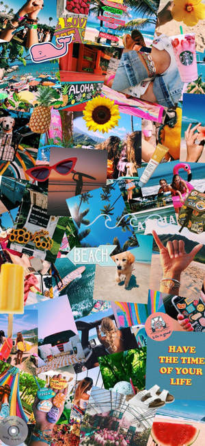 Relaxing Summer Collage — iPhone 17 Pro Wallpaper