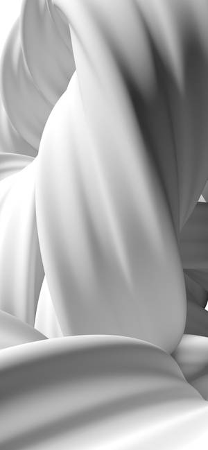 Rendered White Fabric Mobile 3D — 1290x2796 Wallpaper