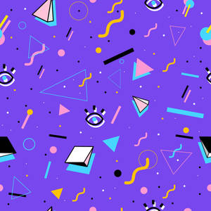 Wallpaper ng retro shapes aesthetic pattern — Retro aesthetic Wallpaper