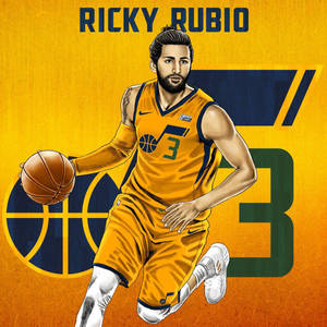 Wallpaper ng Digital Drawing ni Ricky Rubio — Pixel Watch 4 Wallpaper