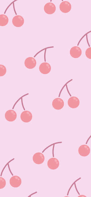 Round At Pink Na Cute Cherries