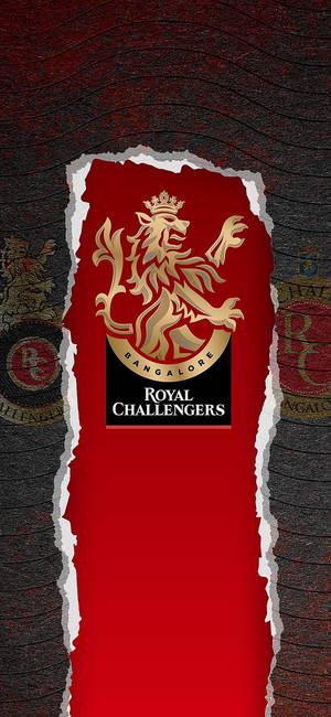 Royal Challengers Bangalore Ripped Logo wallpaper — 19.5:9 Wallpaper