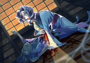 Wallpaper ni Rui Demon Slayer sa loob ng bahay