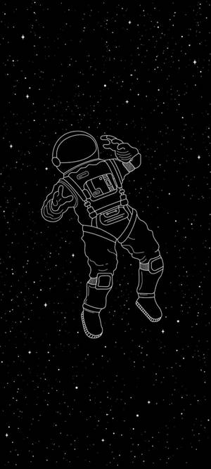S10+ Itim at Puting Astronaut wallpaper. — 1080x2400 Wallpaper