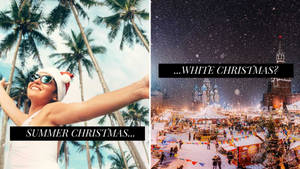 Wallpaper ng Sama-samang Panahon ng Pasko — Paskong collage Wallpaper
