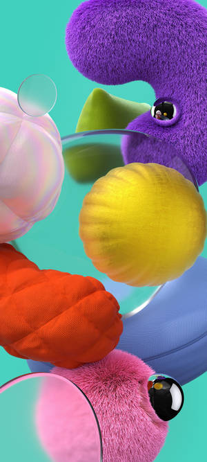 Samsung A51 Fluffy Shapes — Pixel 11 Wallpaper