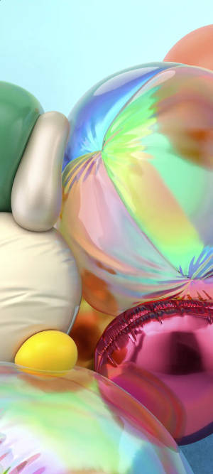 Samsung A71 Squished Balloons — Pixel 10 Pro Fold Wallpaper