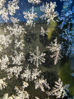 Samsung Galaxy S22 snowflakes wallpaper
