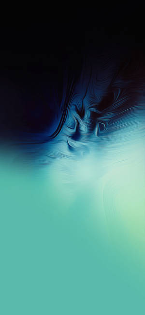 Samsung Mobile Teal And Black Waves — Galaxy S25 Wallpaper