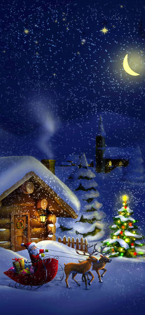 Santa Claus Christmas phone wallpaper — iPhone 16 Pro Wallpaper