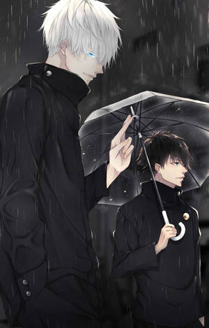 Satoru At Megumi Jujutsu Kaisen Phone Dark Raining — Honor Pad Wallpaper