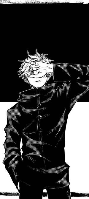 Satoru Gojo Monochrome Art Jujutsu Kaisen Telepono — OnePlus 11 Wallpaper