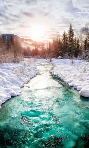 Cute Winter Phone — Infinix Xpad Wallpaper