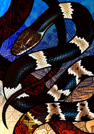 Makakaliskis na Ahas na May Pattern na Tapiseriya Wallpaper — OnePlus Pad 3 Wallpaper