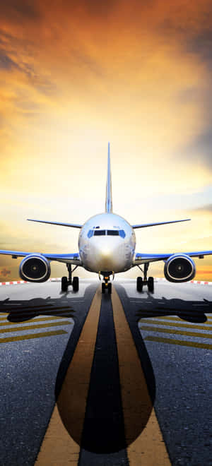 Android Plane Background — 1080x2400 Wallpaper