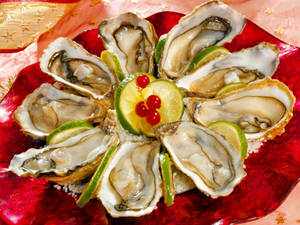 Seafood fresh oyster wallpaper — 4:3 Wallpaper