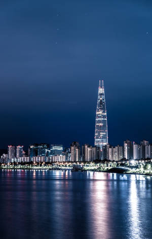 Seoul Lotte Tower wallpaper. — Galaxy Tab Wallpaper