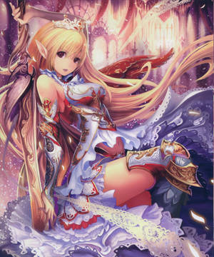 Seksing Anime Fantasy Warrior wallpaper — Motorola Razr Ultra 2025 Wallpaper