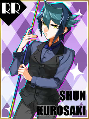 Si Shay Obsidian na nakatayo nang mataas sa kanyang duelist attire — 3:4 Wallpaper