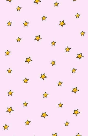 Pink VSCO gintong mga bituin wallpaper. — RedMagic Astra 2 Wallpaper