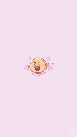 Wallpaper ng Shooky BT21 minimalist poster — iPhone 8 Plus Wallpaper